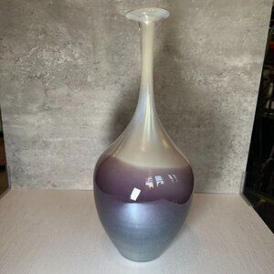 Cyan Designs Tall Purple  Irredescent Cream  Color Curie  Vase